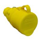 Розетка Schuko каучуковая, кабельная, с крышкой, цв. желтый, IP44 | арт. BV3-1402-2311 |   