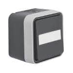 Нажимная кнопка, переключающий контакт, W.1, для наружного монтажа, серый / светло-серый матовый | арт. 50763555 | Berker  
