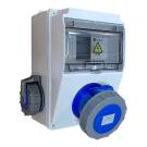 Щиток для 7 автоматов, 1 розетка CEE 3/32A, 2 розетки Sсhuko, IP66 | арт. BD5-6123-2020 | Bemis  