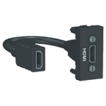 UNICA MODULAR розетка HDMI, 1 модуль, антрацит | арт. NU343054 | Schneider Electric  