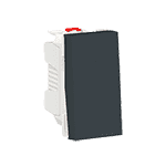 UNICA MODULAR выключатель 1-клавишный, кнопочный, сх. 1, 10 A, 1 мод, антрацит | арт. NU310654 | Schneider Electric  