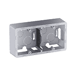 Коробка накладного монтажа - 2 поста - INSPIRIA - алюминий | арт. 673992 | Legrand  