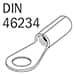 Не изолированные кабельные наконечники с кольцом DIN 46234 Haupa