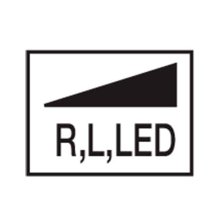 R, L, LED