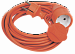 Шнур УШ-01РВ оранж. с вилкой и розеткой 2P+PE/50 метров 3х1,0 мм2 IP44 IEK