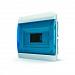 Щит встраиваемый 12 мод. IP41, прозрачная синяя дверца