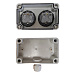 Розетка Schuko накладная, двойная, 80х130х85 мм, IP44