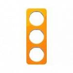 Рамка, 3-местная, BERKER R.1, Акрил оранжевый прозрачный/полярная белизна, глянцевый | арт. 10132339 | Berker  