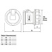 Розетка панельная, безвинтовая, 32A, 3P, IP44, 6h