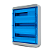 Щит навесной BNS 65-54-1, 54 мод. IP65, прозрачная синяя дверца