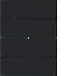 Клавишный сенсор B.IQ "Комфорт", 4-канальный, стекло, цвет: черный | арт. 75164592 | Berker  
