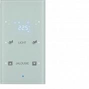 Стеклянный сенсор с регулятором т-ры с шинным соединителем KNX 2-к Berker TS Sensor - конфигуратор ( | арт. 75642130 | Berker  