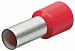 Гильзы контактные с пластиковым изолятором, красные, 1.00 мм² (AWG 17), 200 шт, L-14 мм