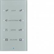 Стеклянный сенсор KNX "Комфорт", 4-канальный, Berker TS Sensor - конфигуратор, стекло, цвет: алюмини | арт. 75144134 | Berker  