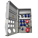 Щиток для 26 автоматов, розетки CEE 1x5/32А, 1x5/16А, 6 розеток Shuko, IP44