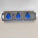 Блок розеток Tribox, 3х1/16A Schuko, IP44, с термо-защитой