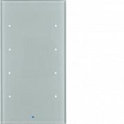Стеклянный сенсор KNX "Комфорт", 4-канальный, Berker TS Sensor, стекло, цвет: алюминиевый | арт. 75144034 | Berker  