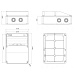 Щиток для 12 модулей, розетки: CEE 2x5/32A, Schuko 4x1/16A по бокам, IP44