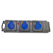 Блок розеток Tribox, 3х1/16A Schuko, IP44, с термо-защитой
