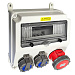 Щиток ZH2828 для 12 модулей, розетки: CEE 1x5/16A, Schuko 2x1/16A, IP67
