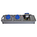 Блок розеток Tribox, 3х1/16A Schuko, IP44, с термо-защитой