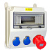 Щиток для 12 модулей, с комбинацией розеток: CEE 1x5/16A, Schuko 2x1/16A, IP44