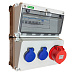 Распределительный щиток, авт. 1x3p/16, 2x1p/16, УЗО 4p40/0,03, 1 роз. CEE 5/16А, 2 роз. Schuko, IP44