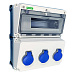 Профи-комбинация, 3 розетки Schuko, IP44