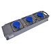 Блок розеток Tribox, 3х1/16A Schuko, IP44, с термо-защитой