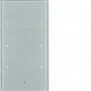 Стеклянный сенсор KNX "Комфорт", 3-канальный, Berker TS Sensor, стекло, цвет: алюминиевый | арт. 75143034 | Berker  