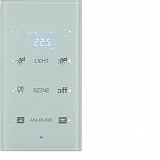 Стеклянный сенсор KNX 3-канальный, с регулятором т-ры Berker TS Sensor - конфигуратор (стекло/белый) | арт. 75643130 | Berker  
