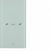 Стеклянный сенсор KNX "Комфорт", 1-канальный, Berker TS Sensor - конфигуратор, стекло, цвет: полярна | арт. 75141930 | Berker  