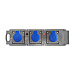 Блок розеток Tribox, 3х1/16A Schuko, IP44, с термо-защитой